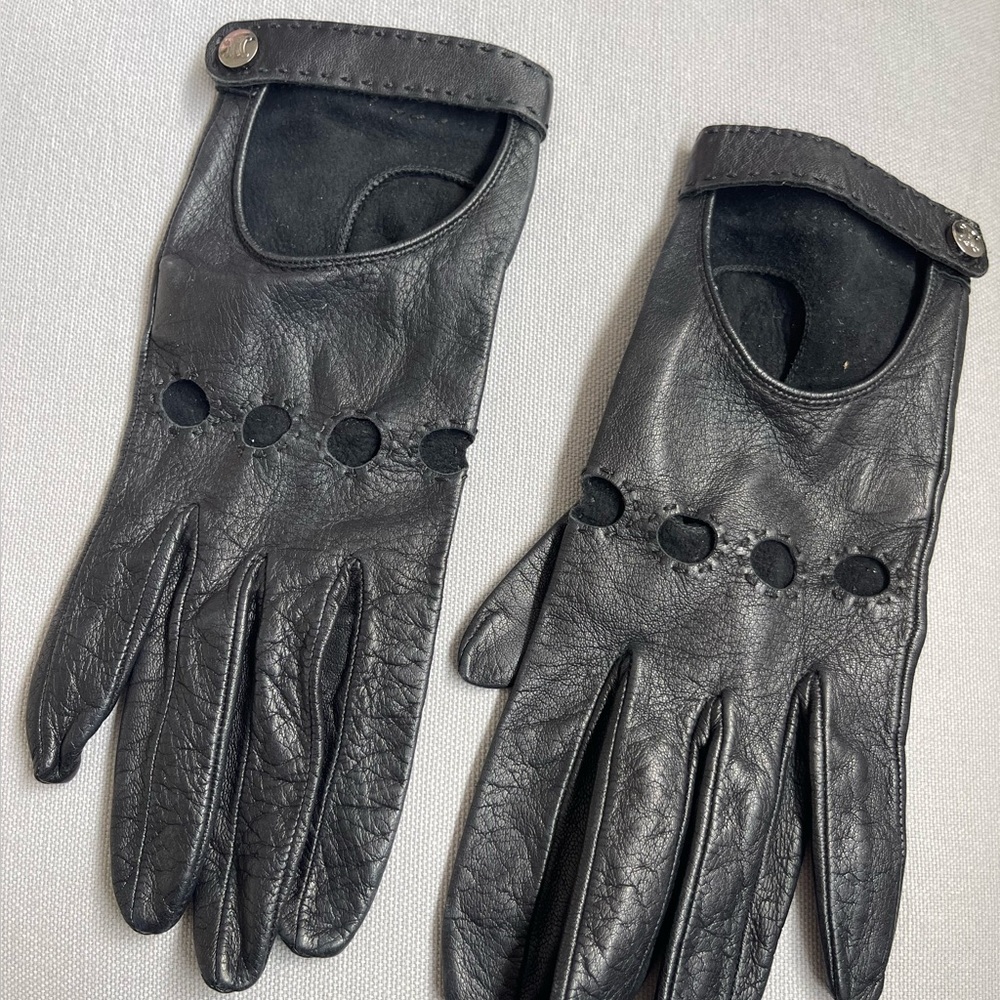 Celine leather gloves